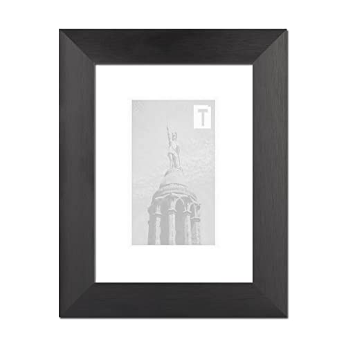 Aluminium-Bilderrahmen Zoe Schwarz 21 × 29,7 cm A4 Kunststoffglas klar 2mm breit stabil von TEUTO BILDERRAHMEN