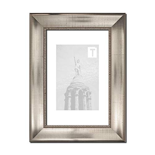 Barock-Bilderrahmen Ann-Katrin Silber 25 x 35 cm Museumsglas 2mm Perlenleiste geschwungen breit Barock-Bilderrahmen Ann-Katrin Silber 25 x 35 cm Museumsglas 2mm Perlenleiste geschwungen breit von TEUTO BILDERRAHMEN