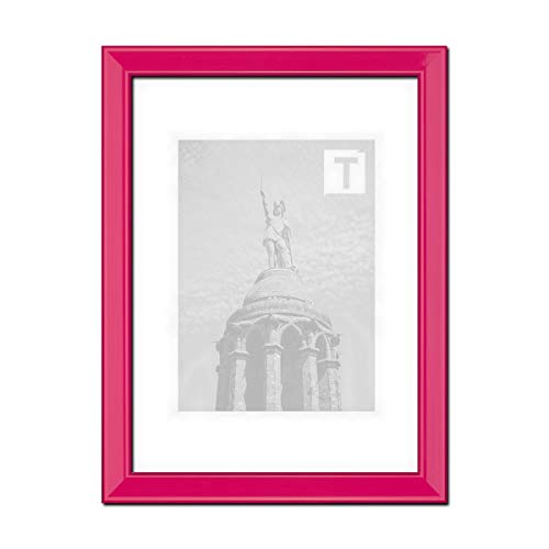 Echtholz-Bilderrahmen Mia Pink 42 × 59,4 cm A2 Kunststoffglas klar 2mm bunt farbintensiv Echtholz-Bilderrahmen Mia Pink 42 × 59,4 cm A2 Kunststoffglas klar 2mm bunt farbintensiv von TEUTO BILDERRAHMEN