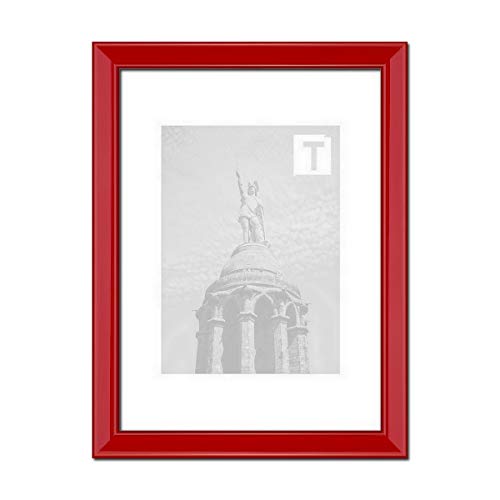 Echtholz-Bilderrahmen Mia Rot 21 × 29,7 cm A4 Echtglas Antireflex 2mm bunt farbintensiv Echtholz-Bilderrahmen Mia Rot 21 × 29,7 cm A4 Echtglas Antireflex 2mm bunt farbintensiv von TEUTO BILDERRAHMEN