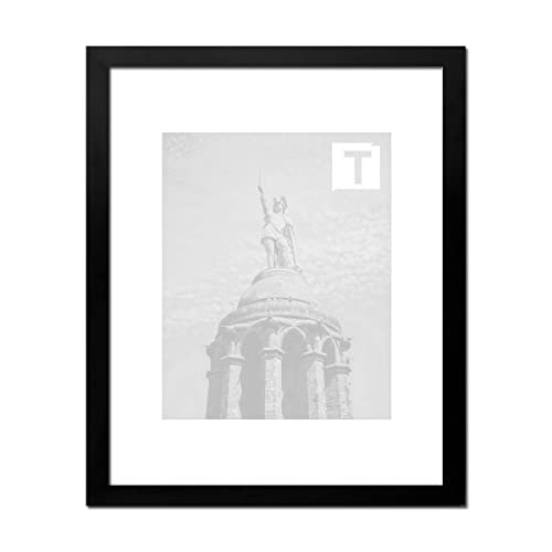 Emma für Großformate, Eleganter Quadratischer MDF Bilderrahmen in Schwarz mit Kunststoffglas klar 2mm, Bildmaß: 60 x 180 cm von TEUTO BILDERRAHMEN