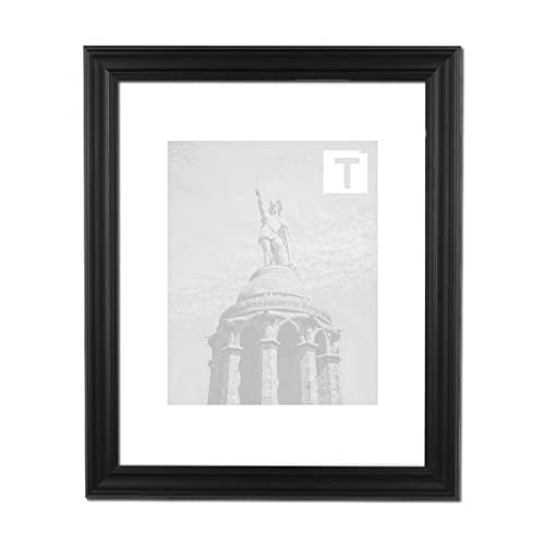 Farina für Großformate, Eleganter, Edler MDF Bilderrahmen im Barock Stil in Schwarz mit 2mm klarem Kunststoffglas, Bildmaß: 80 x 180 cm von TEUTO BILDERRAHMEN