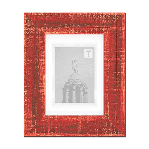 Landhaus-Bilderrahmen Adele Rot 20 x 25 cm Museumsglas 2mm Landhaus verwittert Haptik Landhaus-Bilderrahmen Adele Rot 20 x 25 cm Museumsglas 2mm Landhaus verwittert Haptik von TEUTO BILDERRAHMEN