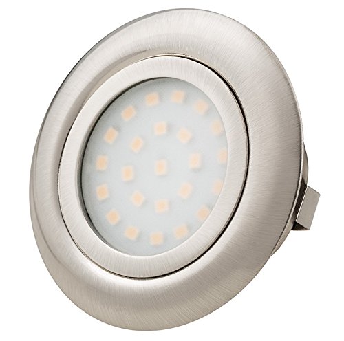 TEVEA® Ultra Flach LED Einbauleuchten - 2,5W 230V - Möbelleuchte - Einbaustrahler (Warmweiss-1er) von TEVEA