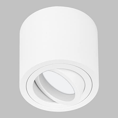 TEVEA LED GU10 Deckenspot | GU10 7W 230 3-Stufen Dimmbar | Aufbauspot komplett Set (Weiß - Warmweiß) von TEVEA