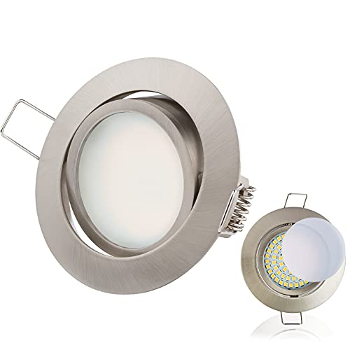 TEVEA PREMIUM LED Einbauleuchte - 230v - Schwenkbare LED Einbaustrahler - Deckenspot - Neutralweißes Licht - Austauschbar - Ultra Flach von TEVEA