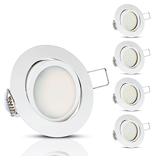 TEVEA Ultra Flach DIMMBAR Einbaustrahler - 4W 230V LED Module austauschbar- Einbauspots - Einbauleuchten von TEVEA