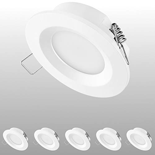 TEVEA Ultra Flach LED Einbaustrahler | 3.5W 300lm 230V | Einbauleuchte | Einbauspot | 5er Pack (Tageslicht) von TEVEA