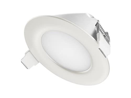 TEVEA Ultra Flach LED Einbaustrahler IP44 | auch für das Bad geeignet | Weiß | 4W 230V Einbauspots Einbauleuchten Badleuchten (Neutralweiss) von TEVEA