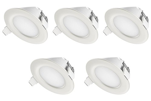 TEVEA PREMIUM LED Einbauleuchte - 230v - LED Einbaustrahler - helles, reines Licht - Deckenspot - Ultra Flach - IP44 - Energieklasse A+ - (5-er set) - Warmweiss von TEVEA