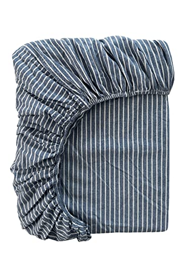 Bettlaken mit Gummizug Kariert Spannbettlaken Boxspringbett Spannbetttuch for Mädchen Jungen Teenager Erwachsene 100% Gewaschene Baumwolle (Color : F, Size : 150x200+20cm) von TEVTEV