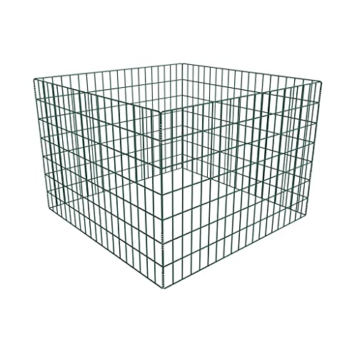 Metall Komposter Gartenkomposter 100 x 100 x 70 cm Drahtkomposter Metallgitter grün Metallkomposter Draht Welpenauslauf Auslauf Drahtgitter Quadratmaschen von TEWTX7