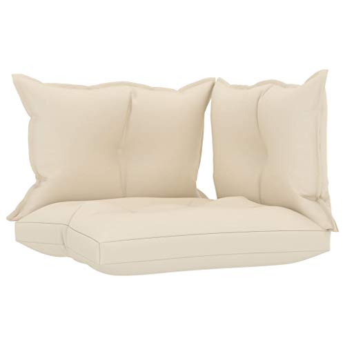 Palettensofa Auflagen Palettenkissen Sitzpolster Set - 3er Set Sitzpolster 60 x 61 x 10 cm + Rückenkissen 62 x 38 x 13 cm von TEWTX7