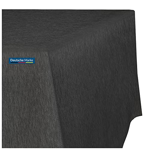 TEXMAXX® Tischdecke abwaschbar eckig - 140 x 140 cm in Anthrazit/Maßgefertigte Tischdecke Leinenoptik/Tischdecke wasserabweisend mit Lotuseffekt/Gartentischdecke mit Fleckschutz von TEXMAXX