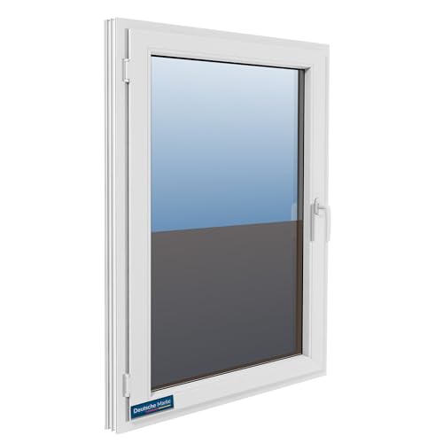 TEXMAXX Blickdichte Fensterfolie selbsthaftend - 90cm x 100cm / Milchglasfolie selbstklebend Fenster/Sichtschutzfolie Fenster/Fenster Folie Blickschutz/Fensterfolie Milchglas braun von TEXMAXX