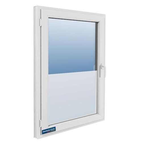 TEXMAXX Blickdichte Fensterfolie selbsthaftend - 90cm x 100cm / Milchglasfolie selbstklebend Fenster/Sichtschutzfolie Fenster/Fenster Folie Blickschutz/Fensterfolie Milchglas - sehr Blickdicht von TEXMAXX