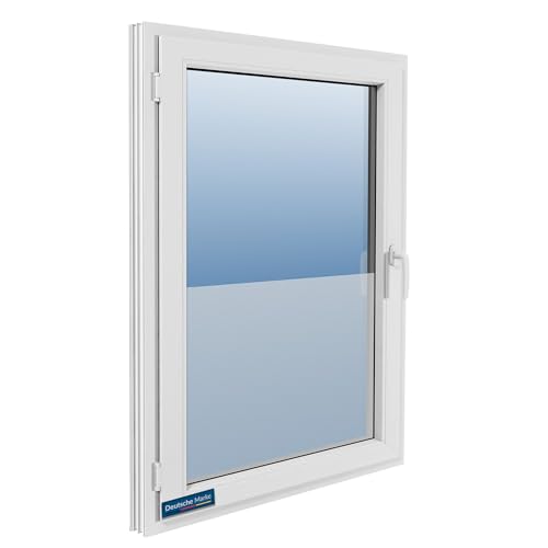 TEXMAXX Blickdichte Fensterfolie selbsthaftend - 45cm x 200cm / Milchglasfolie selbstklebend Fenster/Sichtschutzfolie Fenster/Fenster Folie Blickschutz/Fensterfolie Milchglas von TEXMAXX