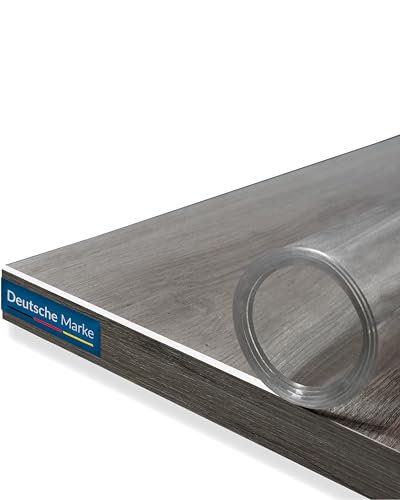 TEXMAXX Tischfolie transparent 2mm mit abgeschrägter Kante/Tischschutz transparent versch. Größen und Wunschmaß/Tisch Schutzfolie transparent/Folie für Tisch aus PVC - 40 cm x 170 cm von TEXMAXX
