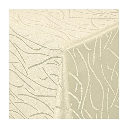 Tischdecke - Streifen-Design in Creme-Champagner 140x100 cm eckig - Maßgefertigte Tischdecke - Weihnachtstischdecke auf Maß von TEXMAXX