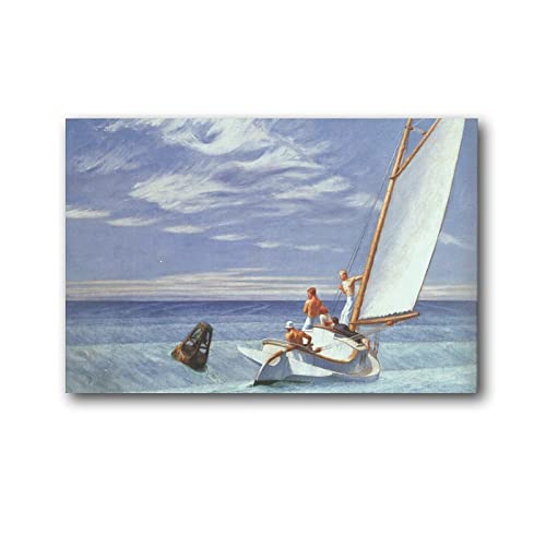 American Realist Painters Edward Hopper Surge Poster Leinwandbild Kunstdruck Moderne Familie Dekor Poster 50 x 75 cm von TEXPACK