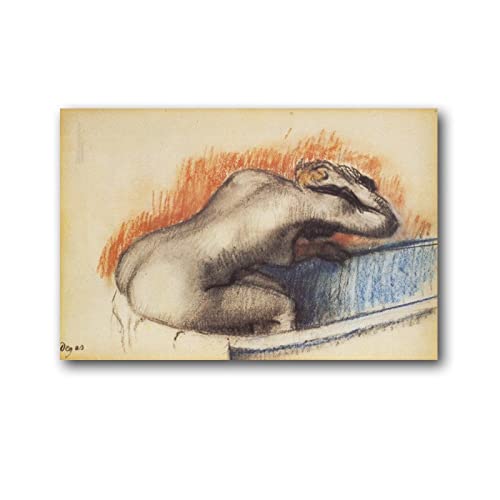 Edgar Degas Frau waschen in einer Badewanne, Poster, Kunstposter, Leinwandbild, Dekoration, Wanddruck, Foto, Zuhause, modern, dekorative Poster, 40 x 60 cm von TEXPACK