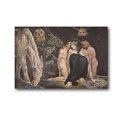 English Romantic Painters William Blake Hecaten Poster Leinwand Malerei Poster Wandkunst Dekorative Bilder Drucke Moderne Dekoration 20 x 30 cm von TEXPACK
