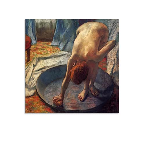 Poster mit französischen Impressionisten, Maler, Edgar Degas das Bad, Kunstdruck, Leinwand, Poster, moderne Schlafzimmer-Dekoration, 30 x 30 cm von TEXPACK