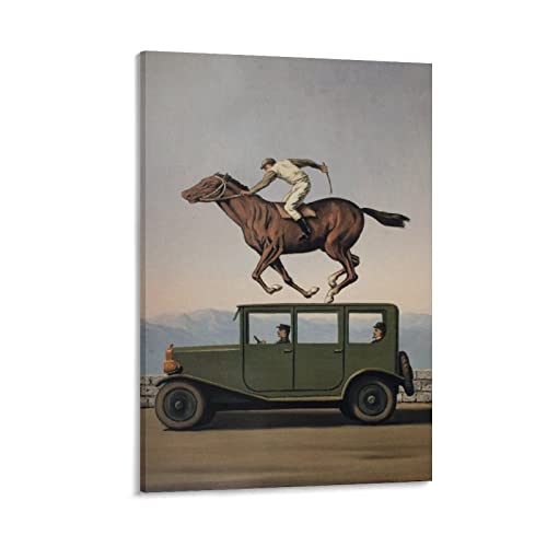 Surrealist Artists Rene Magritte Wrath of The Gods Poster Poster Malerei Leinwand Wandkunst Wohnzimmer Poster Gemälde 50 x 75 cm von TEXPACK