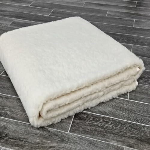 TEXTILOVE Merino Matratzenschoner mit 4 Eckgummis 90x200 cm Matratzen Topper Matratzenauflage 100% Natürliche Merinowolle Woolmark Oeko-Tex von TEXTILOVE