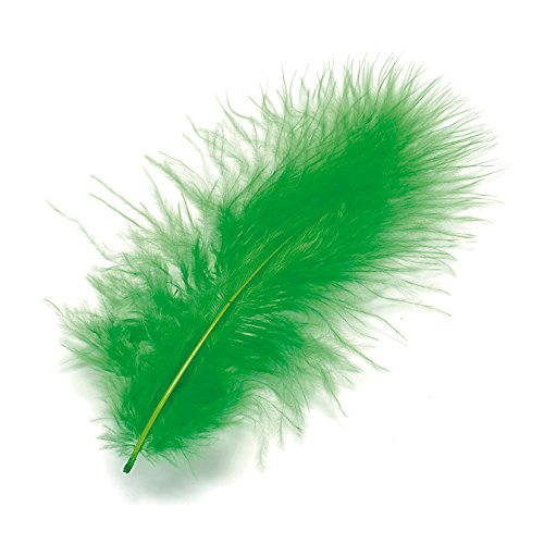 Echte Marabufedern/Federn "GRÜN" (15 Stück / 10 cm) von TEXTIMO