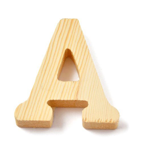 Holzbuchstabe/Buchstabe"A" (Natur / 8 cm) von TEXTIMO