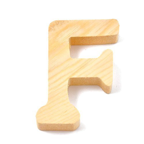 Holzbuchstabe/Buchstabe"F" (Natur / 8 cm) von TEXTIMO