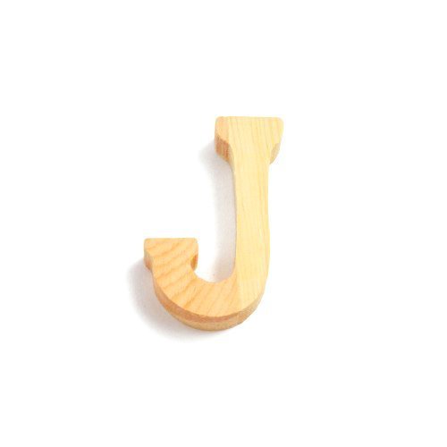 Holzbuchstabe/Buchstabe"J" (Natur / 8 cm) von TEXTIMO