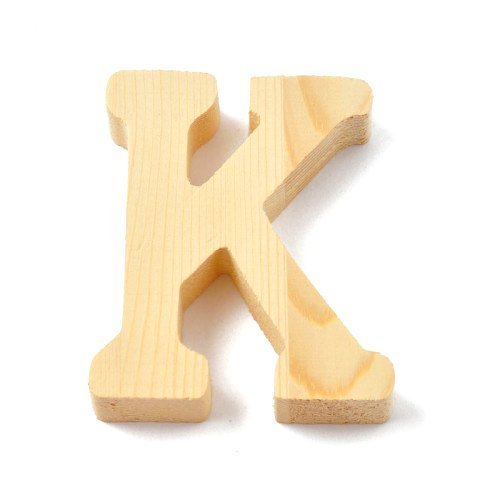 Holzbuchstabe/Buchstabe"K" (Natur / 8 cm) von TEXTIMO