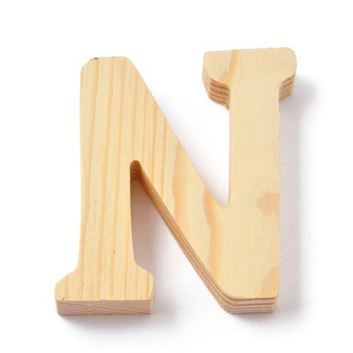 Holzbuchstabe/Buchstabe"N" (Natur / 8 cm) von TEXTIMO