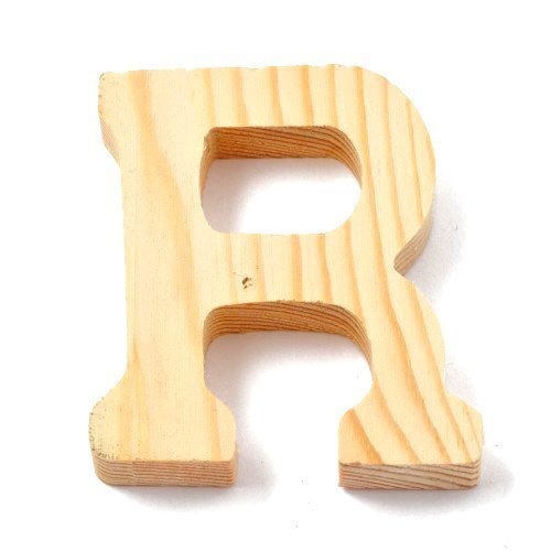 Holzbuchstabe/Buchstabe"R" (Natur / 8 cm) von TEXTIMO
