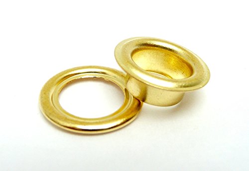 Ösen mit Scheiben / Gold - 14 mm (10 Stk.) REFILL von TEXTIMO