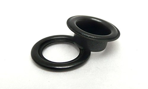 Ösen mit Scheiben / Schwarz - 14 mm (100 Stk.) REFILL von TEXTIMO