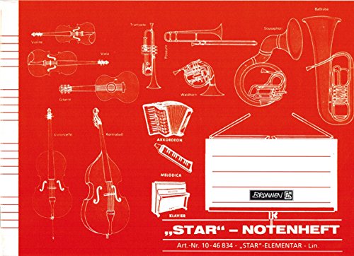 STAR Notenheft Elementar"BRUNNEN" 16 Blatt /A5 querformat (or.) von TEXTIMO