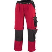 Canvas (320 g/m) 2-in-1 Bundhose TOBAGO rot/schwarz Größe 50 von TEXXOR