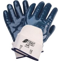 TOP Nitril Handschuh WERRA blau 03430 BW Jersey m. STULPE teilbesch. Gr. 8 von NITRAS