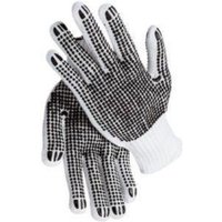 BIG - teXXor® Grobstrick-Handschuhe baumwolle/polyester weiß/schwarze Noppen 11 von BIG