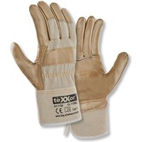 teXXor® Möbelleder-Handschuhe HELLES LEDER, Drell Weiß von TEXXOR