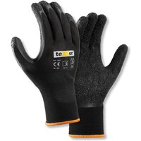 teXXor® Polyester-Strickhandschuhe LATEX schwarz/schwarz Kat. 2 24259 Gr.9 von TEXXOR