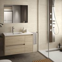 Tezeta - Hängender Badezimmerschrank Resia-Eiche 90x46x54 h von TEZETA