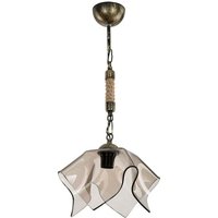 Volga Pendelleuchte MDL3781 Antikgold und Rauchglas von TEZETA