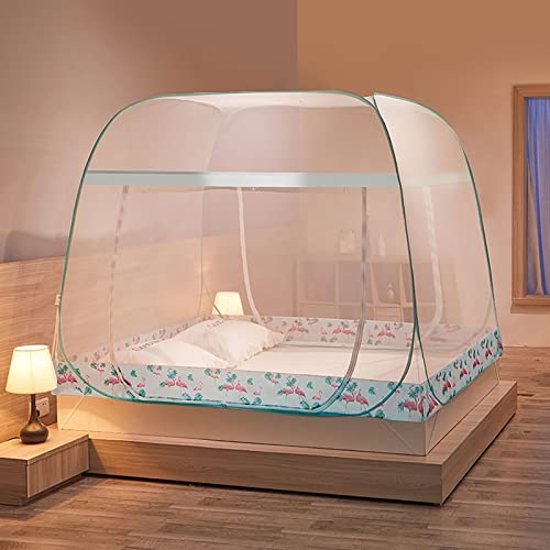 Moskitonetzhalter Bett Mosquito Net, Foldable Bed Mosquito Net, Insect Protection, Easy Installation Mosquito Net, Double Bed, Pop-Up Mosquito Net, Tent, Portable Fly Net Bed, Premium Mosquito Net von TEmkin