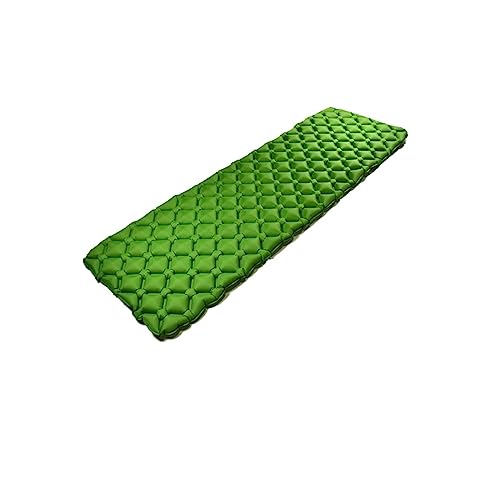 TEmkin Campingmatte, Nylon-Isomatte, leicht, beweisbar, Luftmatratze, tragbar, aufblasbare Matratze, für den Außenbereich, bequem (Grün 01) von TEmkin