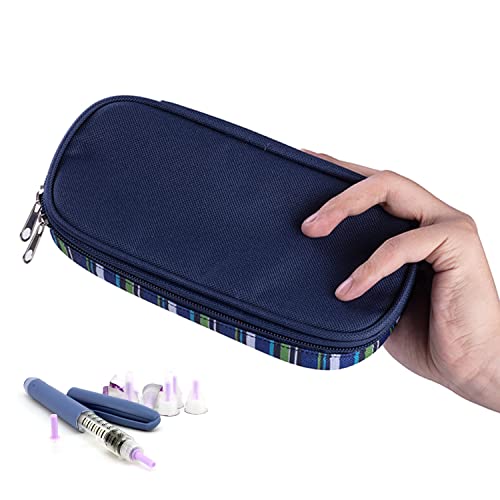 TEmkin Kleine Kühlbox für Diabetiker, Insulin-Etui, Medizinische Insulin-Stift-Kühltasche, Isolierte Medikamenten-Insulin-Kühltasche mit Wiederverwendbaren Eisbeuteln (Farbe: B+2 Nylon-Kühlmittel) von TEmkin