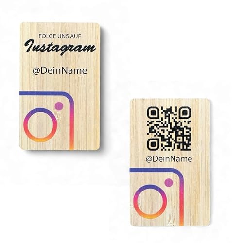 Instagram NFC Visitenkarte aus Echtholz mit QR-Code & Name – Fix & fertig eingerichtet! Instagram NFC Visitenkarte aus Echtholz mit QR-Code & Name – Fix & fertig eingerichtet! von TF Skins